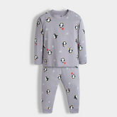 Boys & Girls Full Sleeve Pajama Set – Cute Penguin Theme