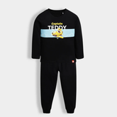 Kids Suit – Captain Teddy Airplane Print Pajama Set