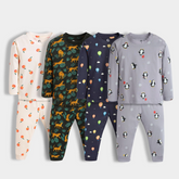 Children’s Dress Pajama Set – Fruit, Animal & Balloon Theme (Pack of 4)