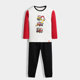 Unisex Suit – Cement Mixer & Dump Truck Print Pajamas