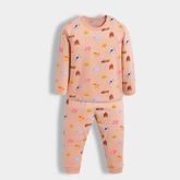 Kids Night Suit – Farm Animal & Tractor Print Pajama Set
