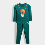 3-Pack Cotton Unisex Co-ord Pajama Sets – Dinosaur, Camera & Car Racing Prints .