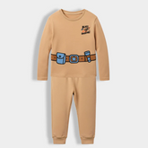 Fun Pajama Set for Kids – Brown Adventure Theme wear