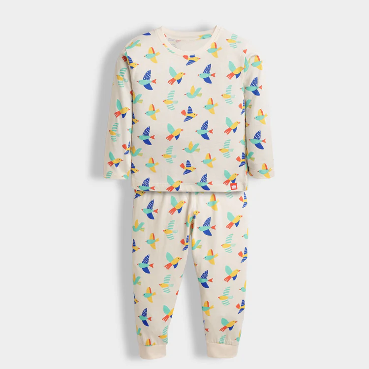 Boys & Girls Suit – Soft Cotton Bird Theme Pajama Set
